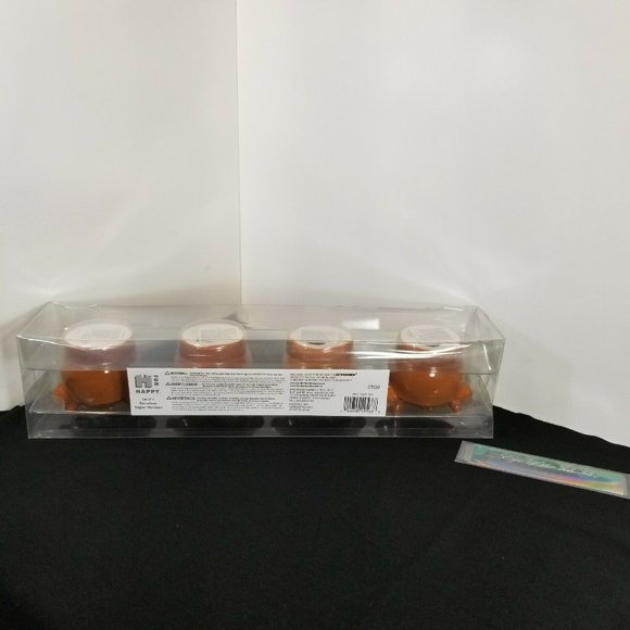 NEW H for Happy Reindeer Stoneware Taper Candle Holders (Set of 4) - Boxed - Picture 7 of 9